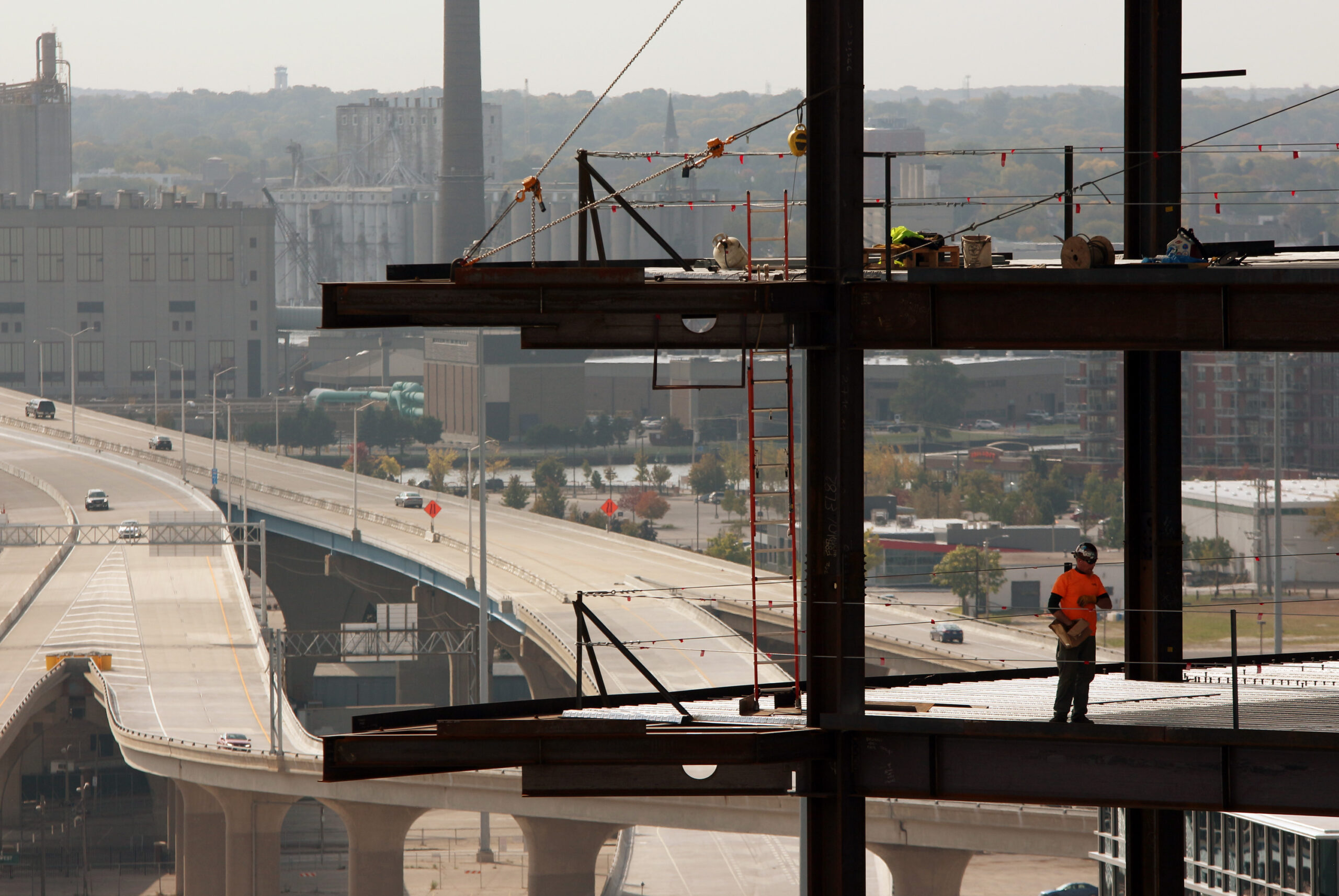 An office tower under construction